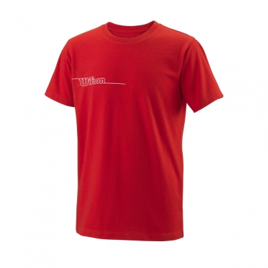 Wilson Tennis Tshirt Team II Tech Crew rot Jungen